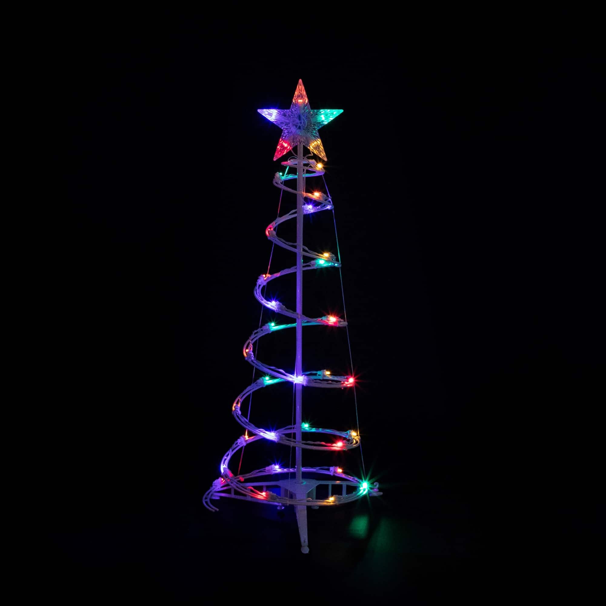 3ft. & 4ft. LED Lighted Spiral Outdoor Christmas Tree Set